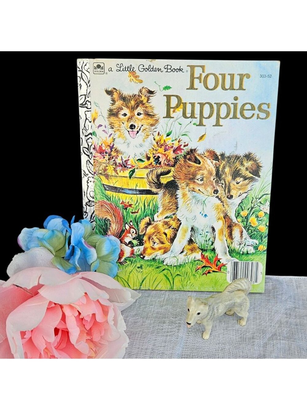 Vintage Dog Lover Instant Collection 1960s Lot Little Golden Book Four Puppies